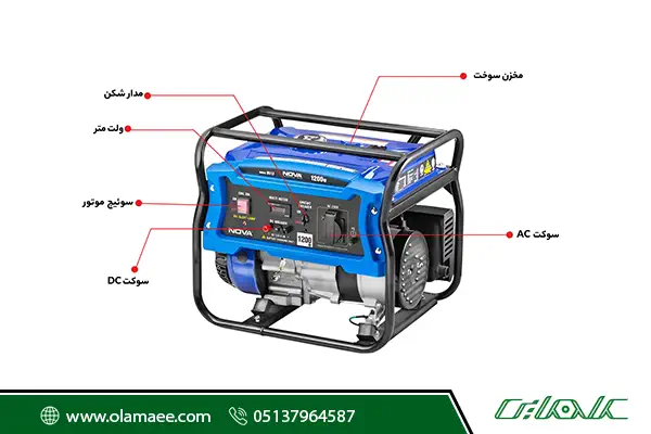 اجزای موتور برق نووا 9512