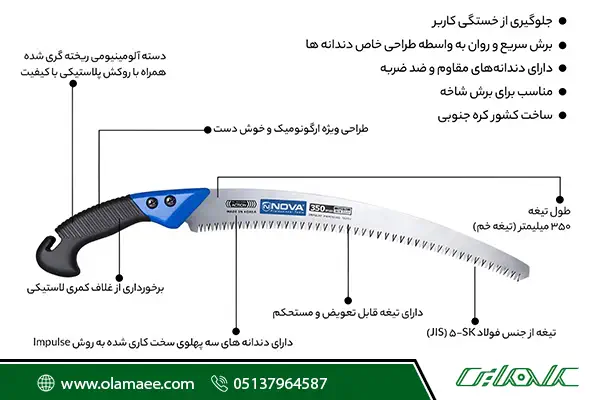 ویژگی های اره باغبانی 2335