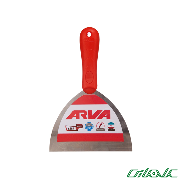 کاردک استیل دسته قرمز آروا مدل 6284