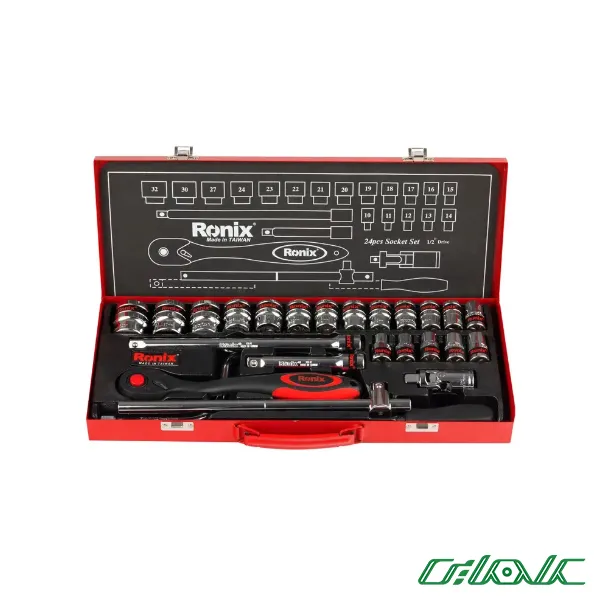 مجموعه 24 عددی آچار بکس رونیکس مدل RH-2624