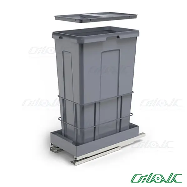 سطل زباله کف آرام بند ملونی مدل 9024