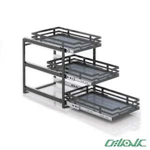 سبد سوپر چند منظوره 3 طبقه تسمه مشکی آوات مدل 310