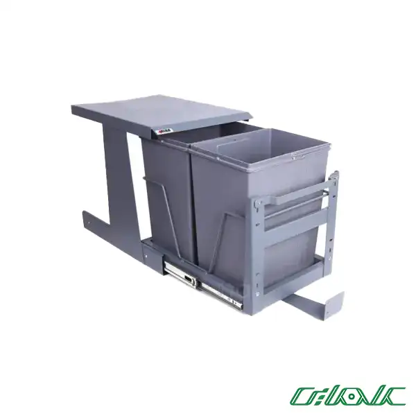 سطل زباله 2 مخزنه آلبا مدل S1007