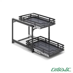 سبد سوپر چند منظوره 2 طبقه تسمه مشکی آوات مدل 300