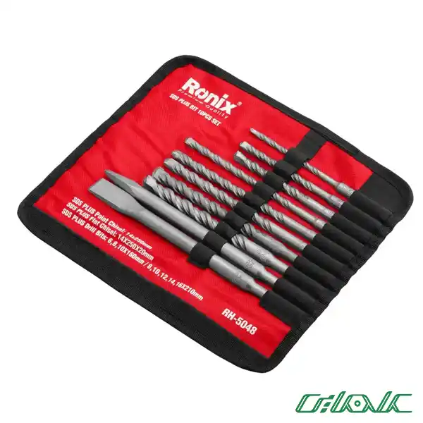 ست 10 عددی مته و قلم چهار شیار رونیکس مدل 5048