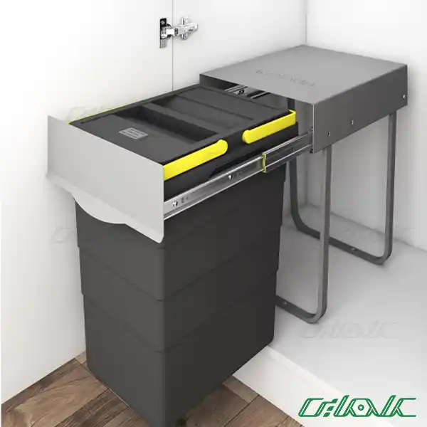 سطل زباله تک مخزنه پلاتین مدل 3613 (40 لیتری)