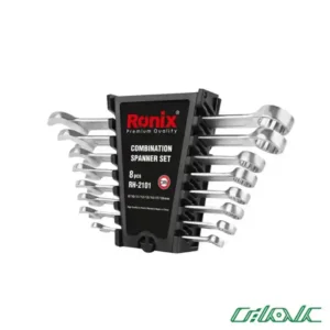 مجموعه 8 عددی آچار یک سر رینگی یک سر تخت رونیکس مدل 2101