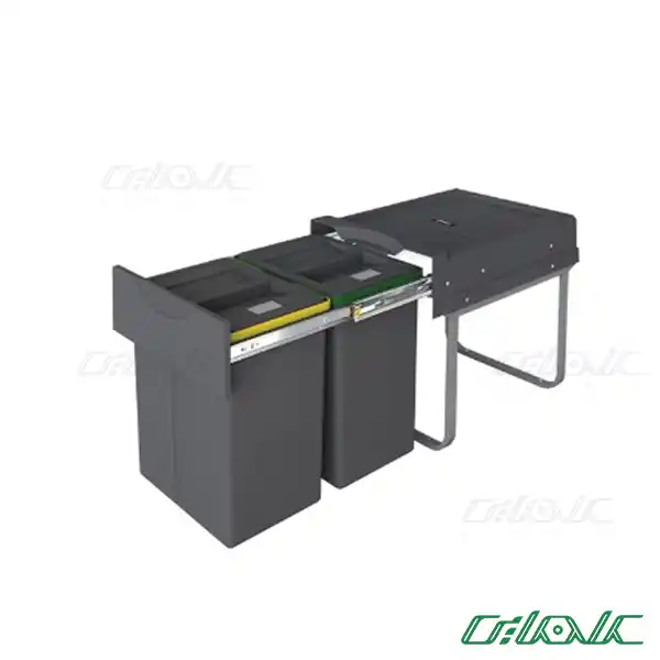 سطل زباله دو مخزنه پلاتین مدل 3653