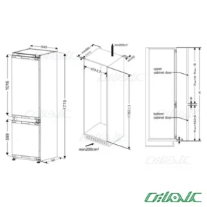 یخچال فریزر توکار مونوگرام مدل MBCR 430 GE